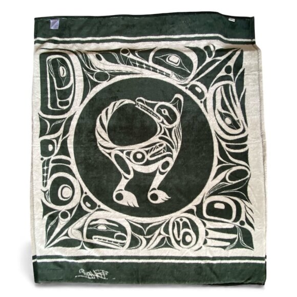 NWT Kanata Blanket Co Bill Helin Wolf Velura Throw 50x60 - Picture 2 of 7